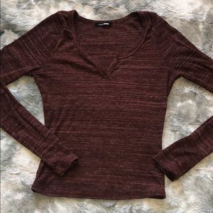 Burgundy fashion nova long sleeve